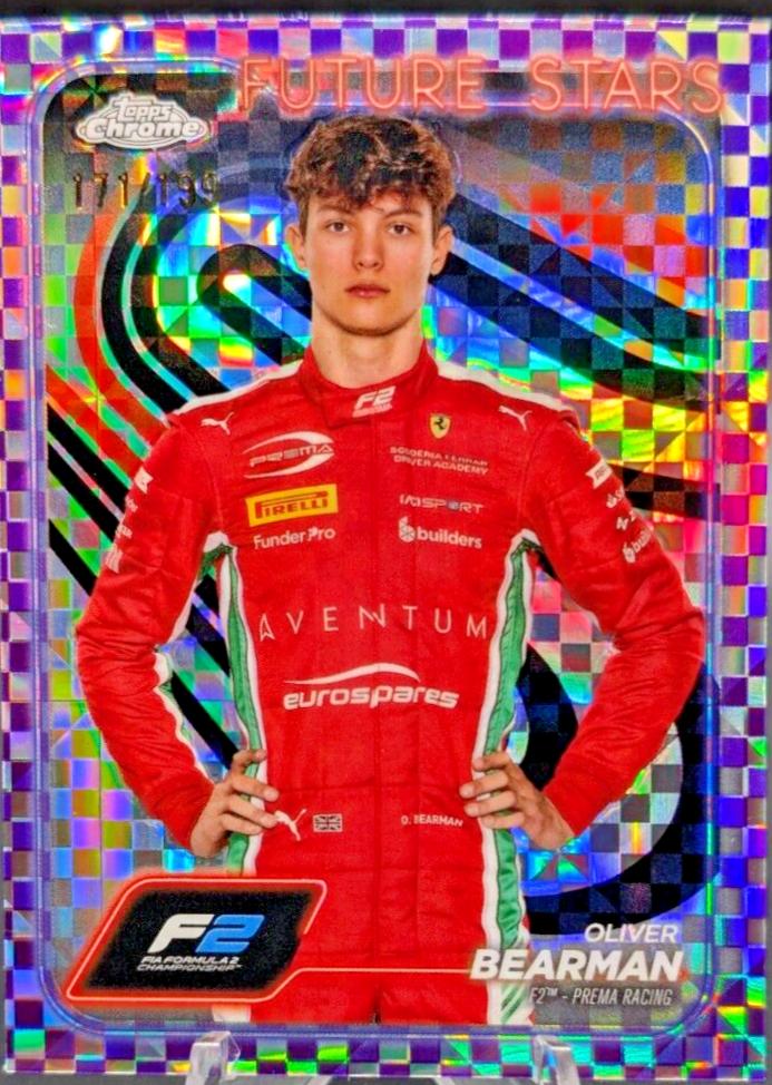 Oliver Bearman [Checker Flag Purple Refractor] #21