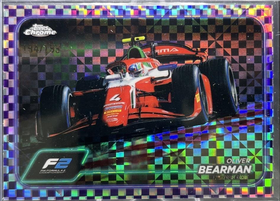 Oliver Bearman [Checker Flag Purple Refractor] #93