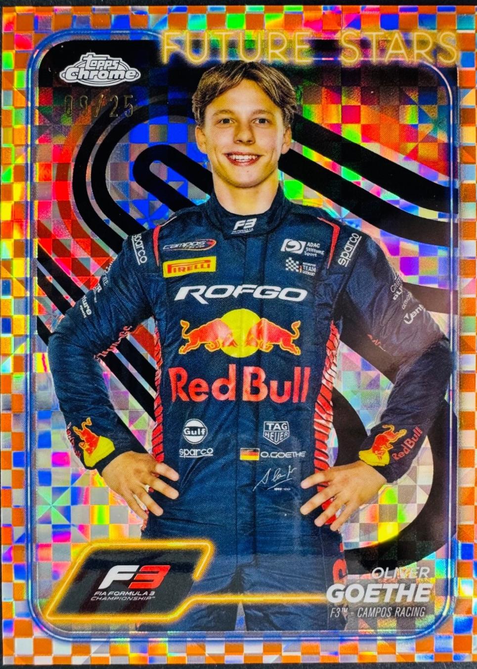 Oliver Goethe [Checker Flag Orange Refractor] #52