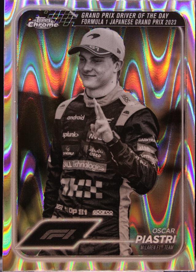 Oscar Piastri [Black White RayWave Refractor] #174
