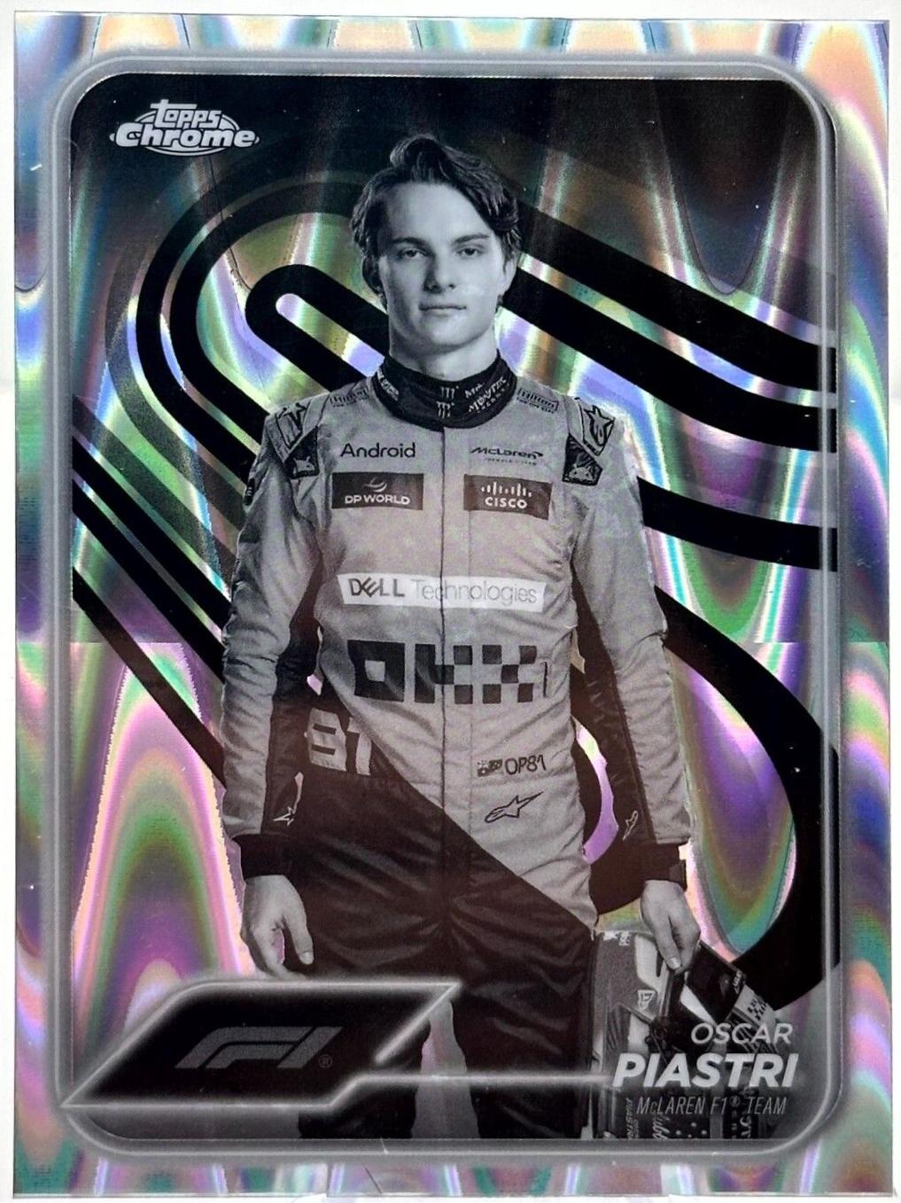 Oscar Piastri [Black White RayWave Refractor] #8