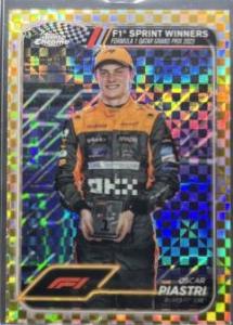 Oscar Piastri [Checker Flag Gold Refractor] #151