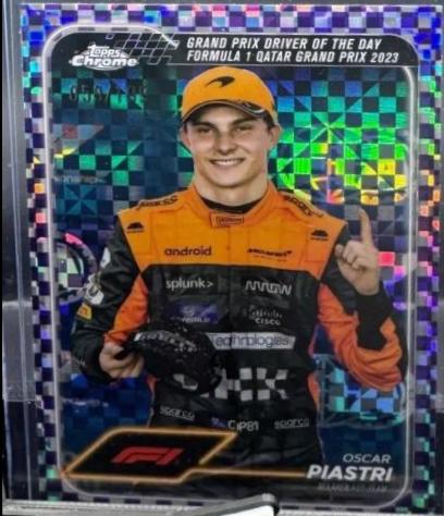 Oscar Piastri [Checker Flag Purple Refractor] #175