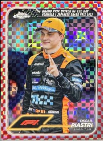 Oscar Piastri [Checker Flag Red Refractor] #174