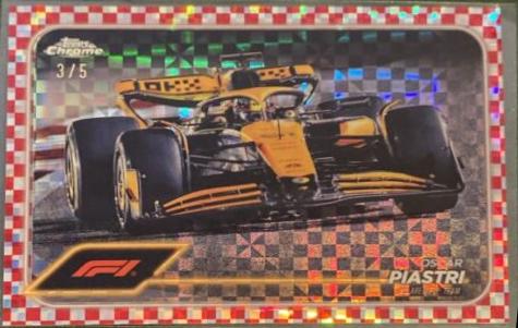 Oscar Piastri [Checker Flag Red Refractor] #80