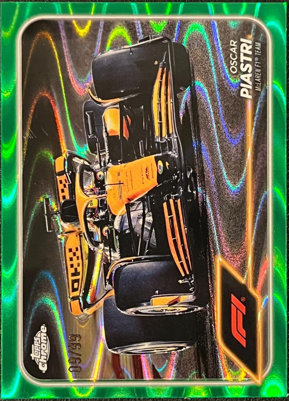 Oscar Piastri [Green RayWave Refractor] #80