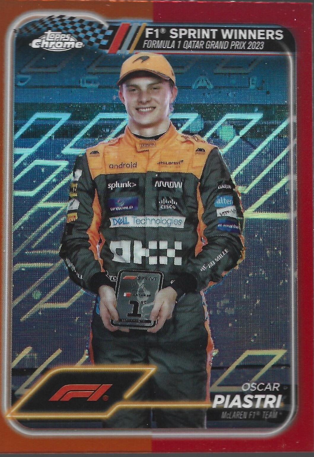 Oscar Piastri [Orange Red Refractor] #151