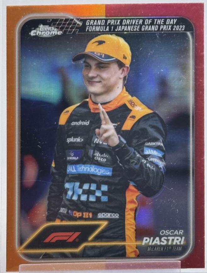 Oscar Piastri [Orange Red Refractor] #174
