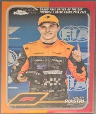 Oscar Piastri [Orange Red Refractor] #175