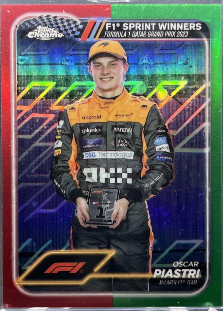 Oscar Piastri [Red Green Refractor] #151