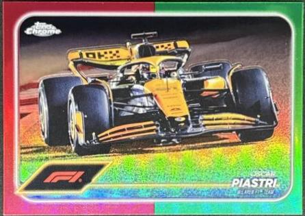 Oscar Piastri [Red Green Refractor] #80