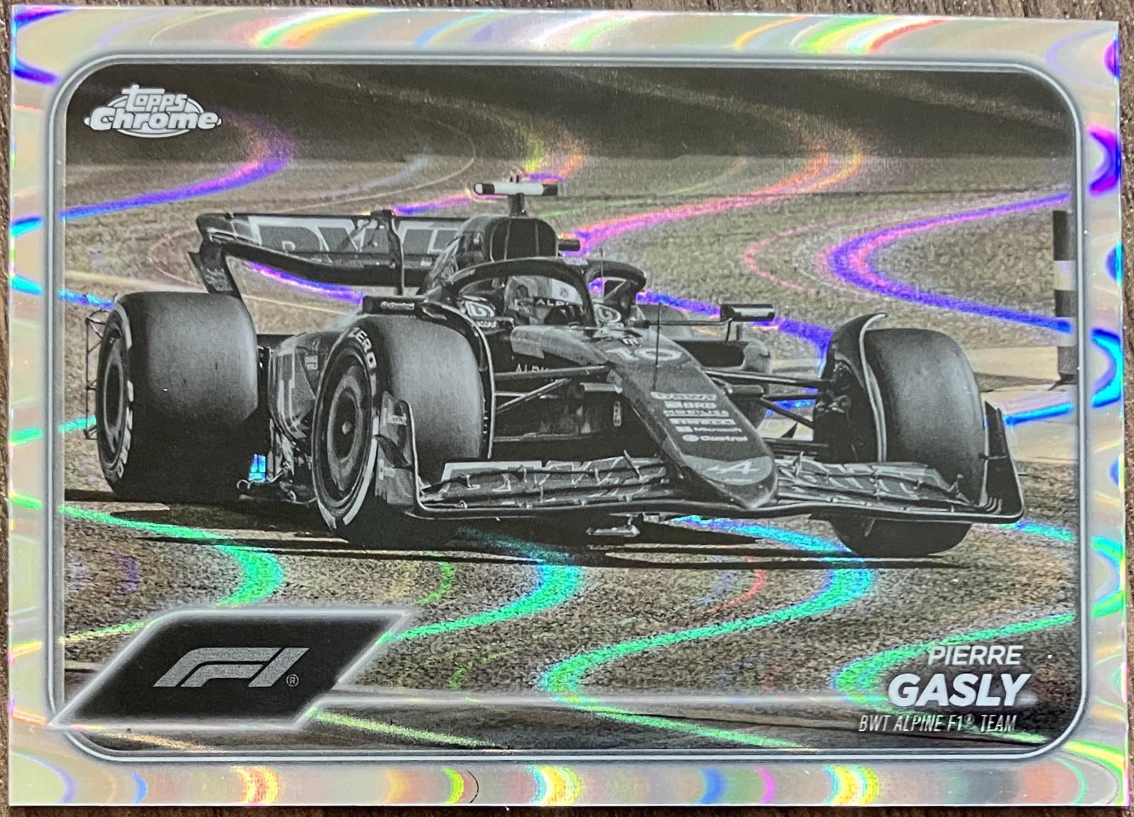 Pierre Gasly [Black White RayWave Refractor] #82