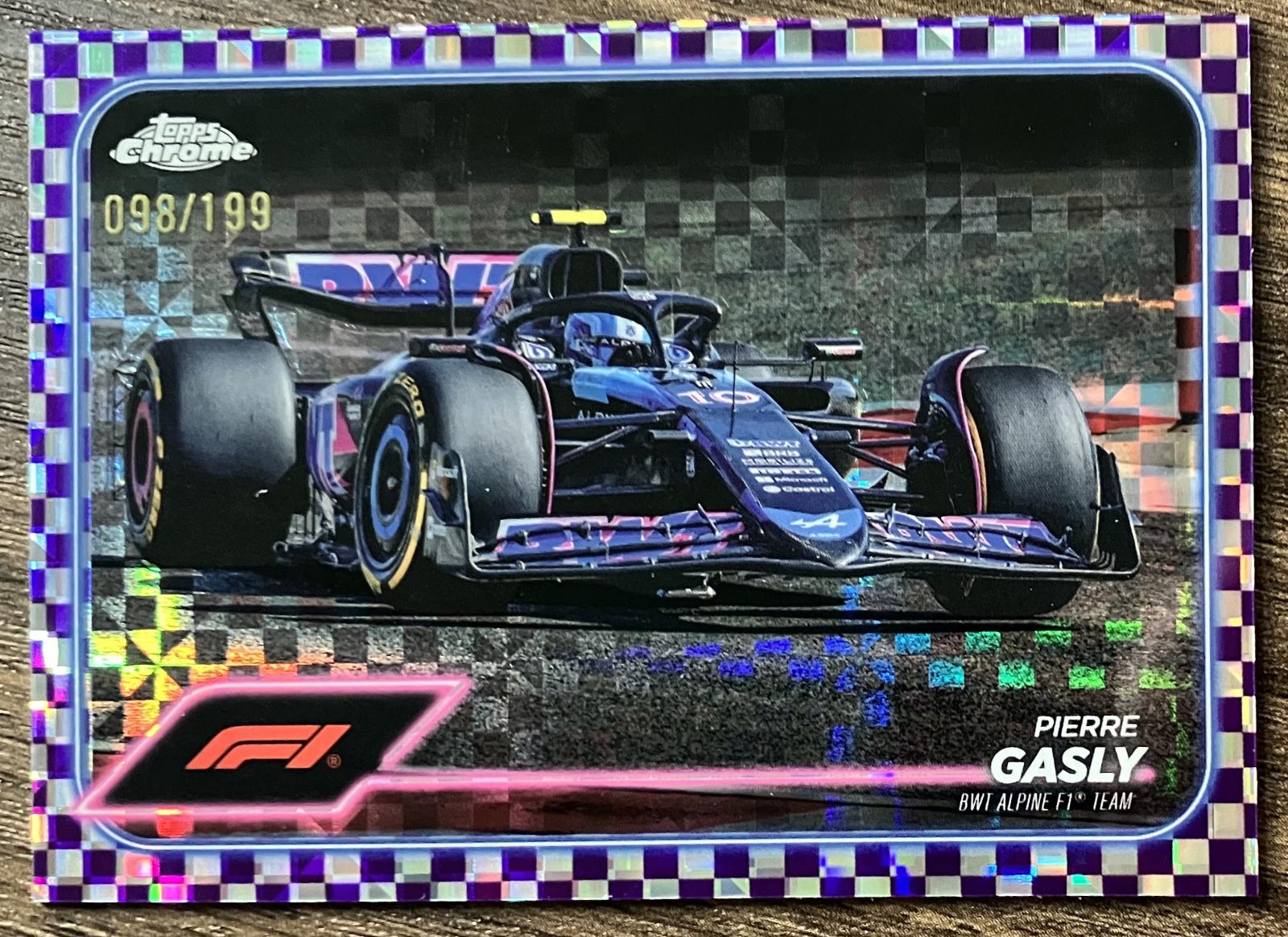 Pierre Gasly [Checker Flag Purple Refractor] #82