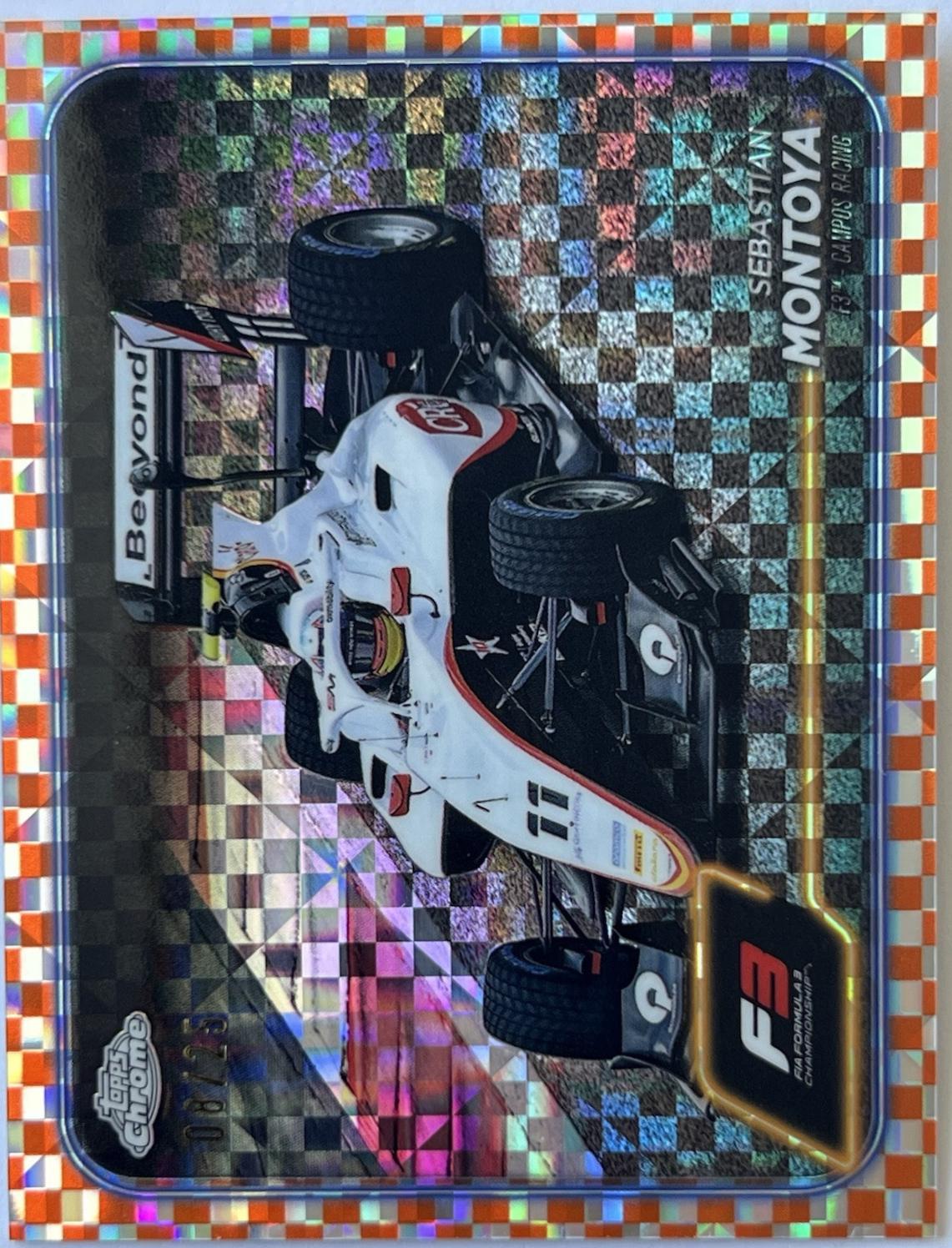 Sebastian Montoya [Checker Flag Orange Refractor] #125