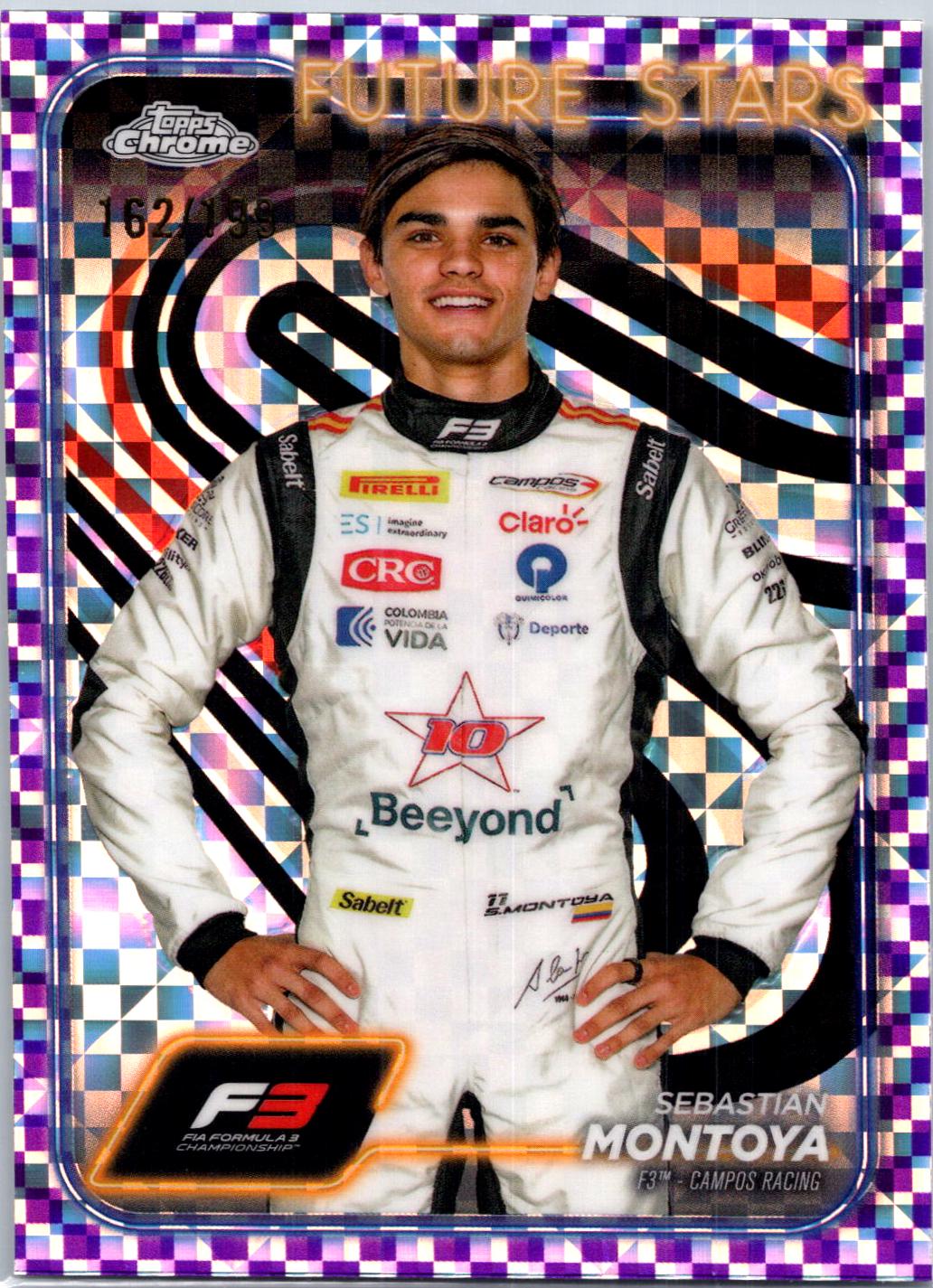 Sebastian Montoya [Checker Flag Purple Refractor] #53