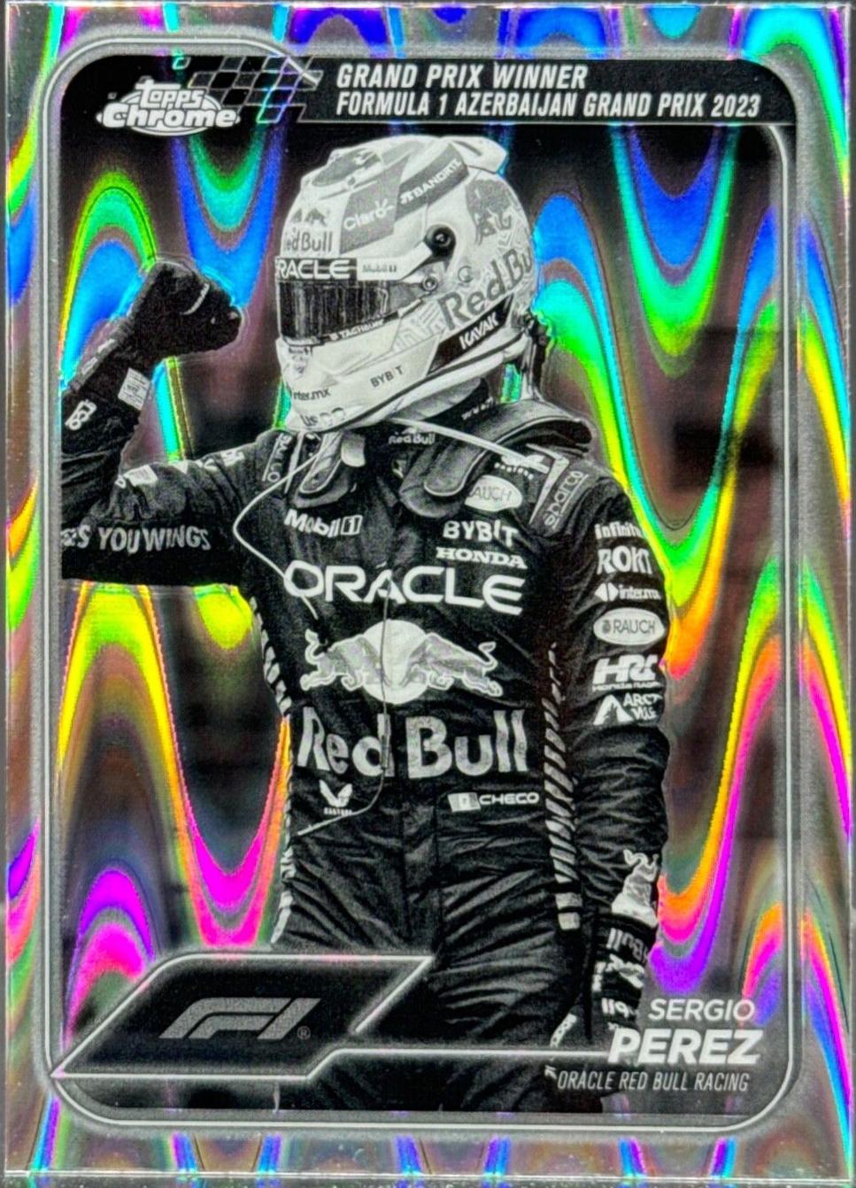 Sergio Perez [Black White RayWave Refractor] #146