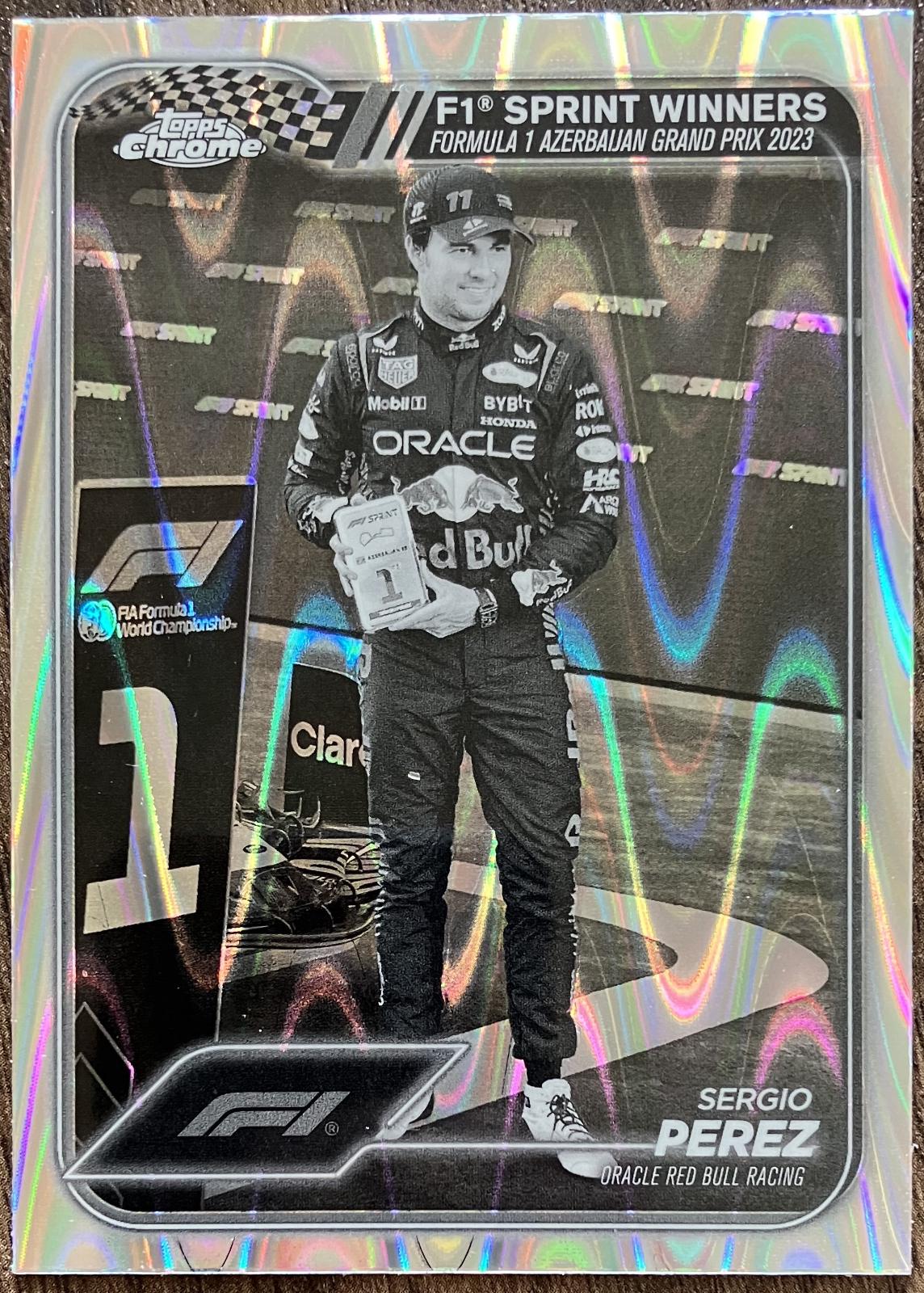 Sergio Perez [Black White RayWave Refractor] #148