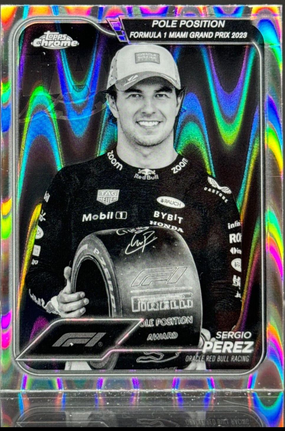 Sergio Perez [Black White RayWave Refractor] #156