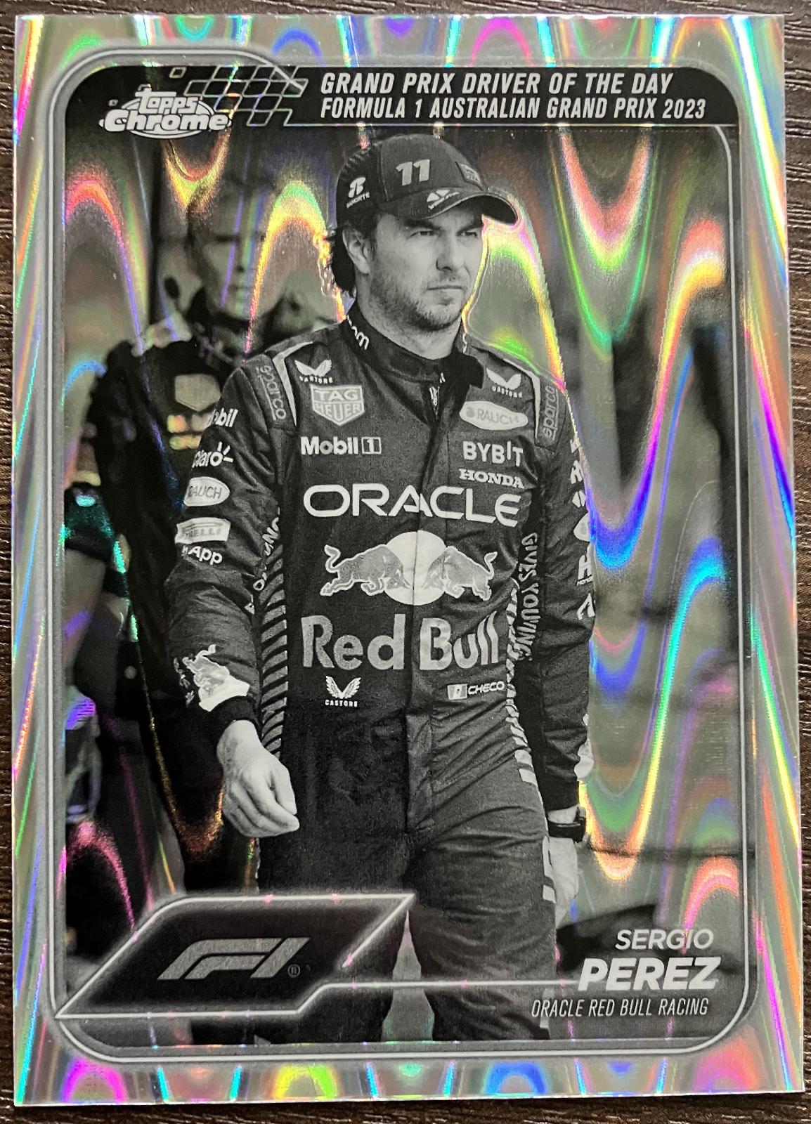 Sergio Perez [Black White RayWave Refractor] #161
