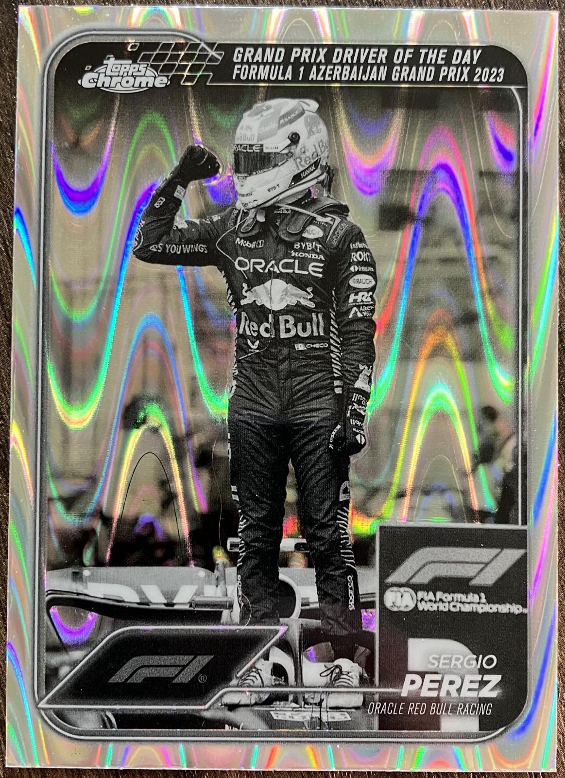Sergio Perez [Black White RayWave Refractor] #162