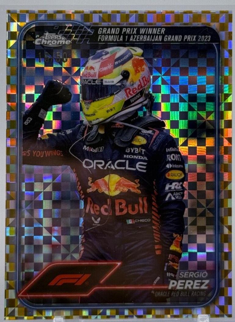 Sergio Perez [Checker Flag Gold Refractor] #146