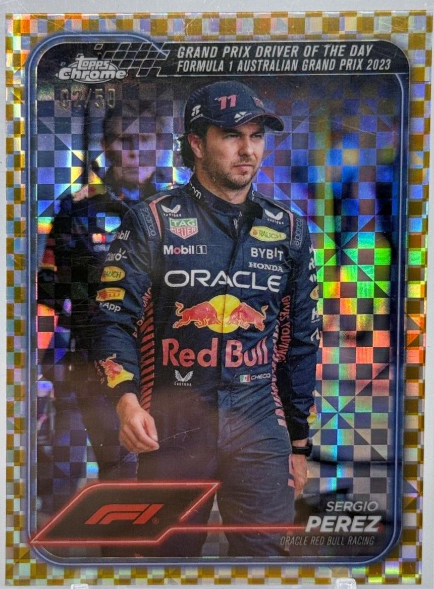 Sergio Perez [Checker Flag Gold Refractor] #161