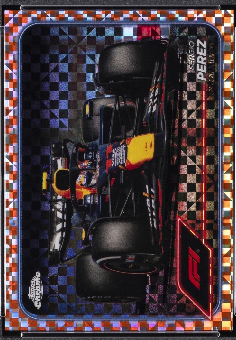 Sergio Perez [Checker Flag Orange Refractor] #74