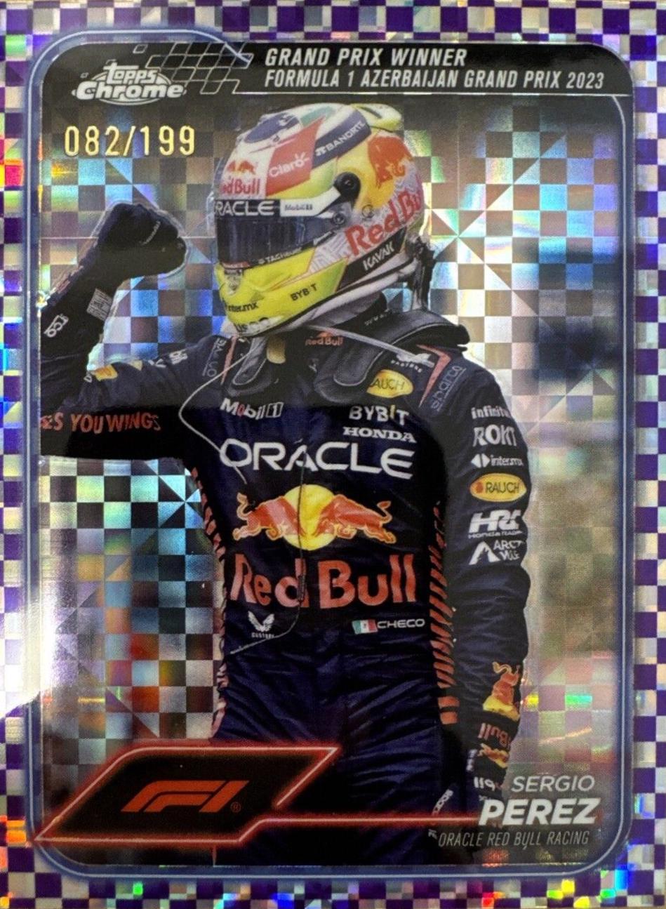 Sergio Perez [Checker Flag Purple Refractor] #146