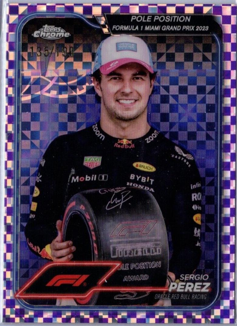 Sergio Perez [Checker Flag Purple Refractor] #156