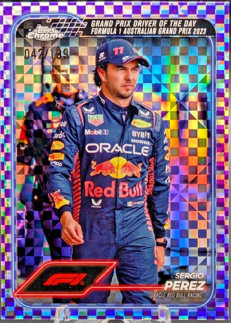 Sergio Perez [Checker Flag Purple Refractor] #161
