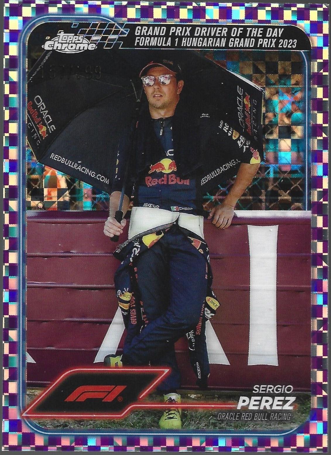 Sergio Perez [Checker Flag Purple Refractor] #169