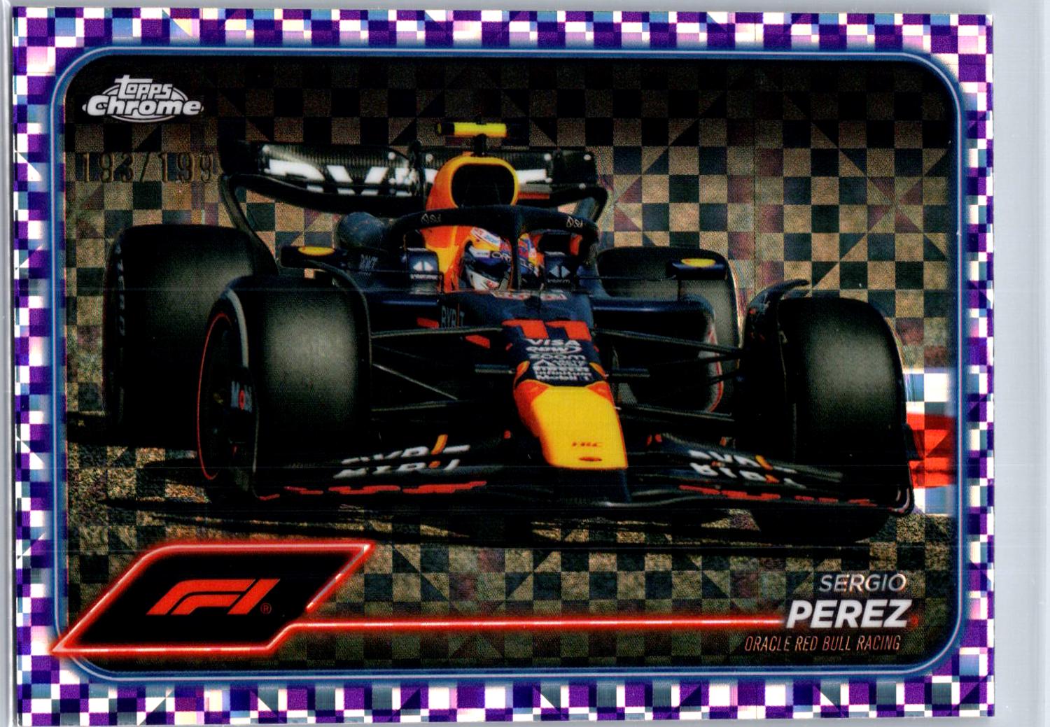Sergio Perez [Checker Flag Purple Refractor] #74