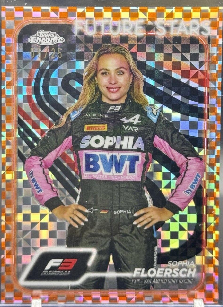 Sophia Floersch [Checker Flag Orange Refractor] #62