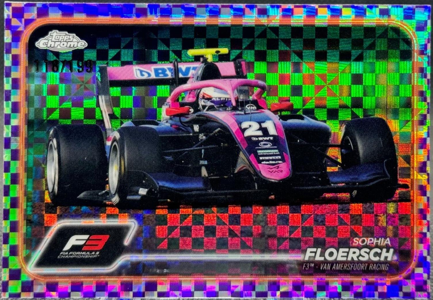 Sophia Floersch [Checker Flag Purple Refractor] #134