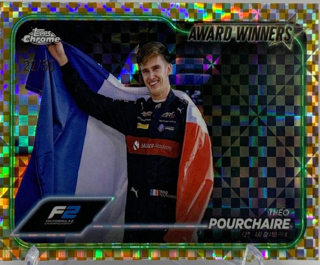Theo Pourchaire [Checker Flag Gold Refractor] #185