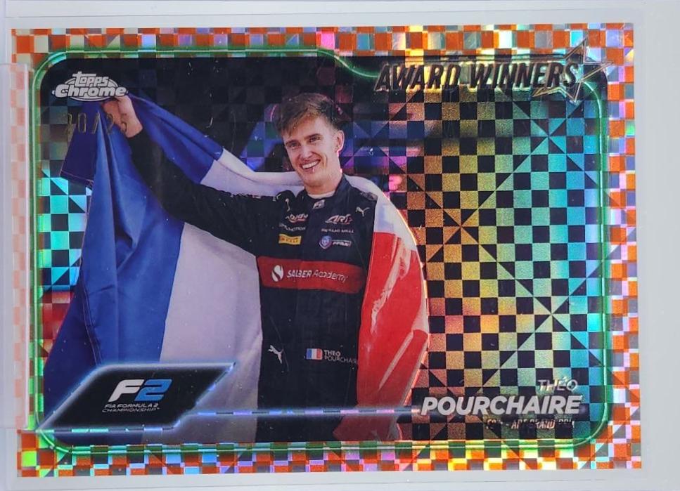 Theo Pourchaire [Checker Flag Orange Refractor] #185