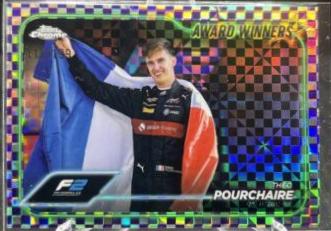 Theo Pourchaire [Checker Flag Purple Refractor] #185