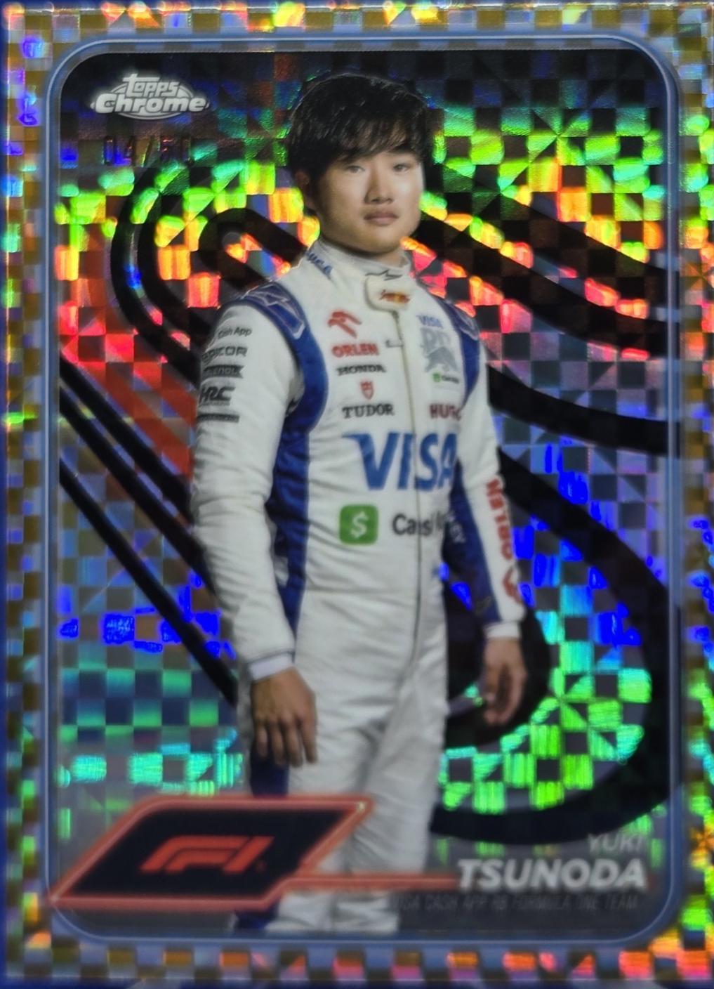 Yuki Tsunoda [Checker Flag Gold Refractor] #17
