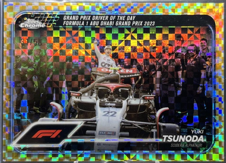 Yuki Tsunoda [Checker Flag Gold Refractor] #180