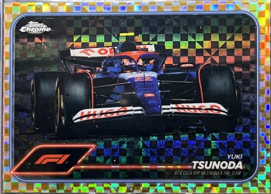 Yuki Tsunoda [Checker Flag Gold Refractor] #89