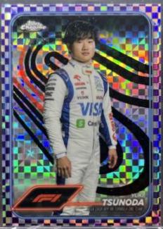 Yuki Tsunoda [Checker Flag Purple Refractor] #17