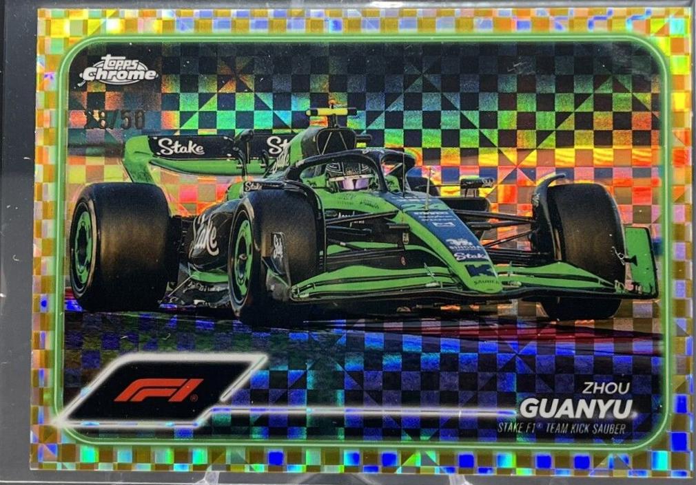 Zhou Guanyu [Checker Flag Gold Refractor] #86
