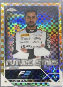 Kush Maini [Gold Checker Flag X-fractor] #82