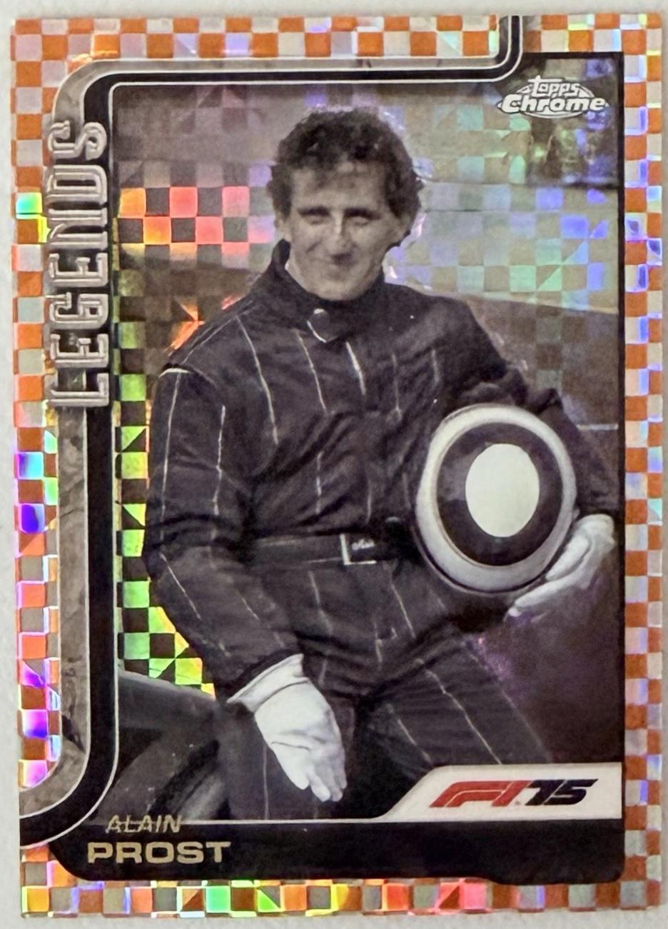 Alain Prost [Orange Checker Flag Refractor] #149