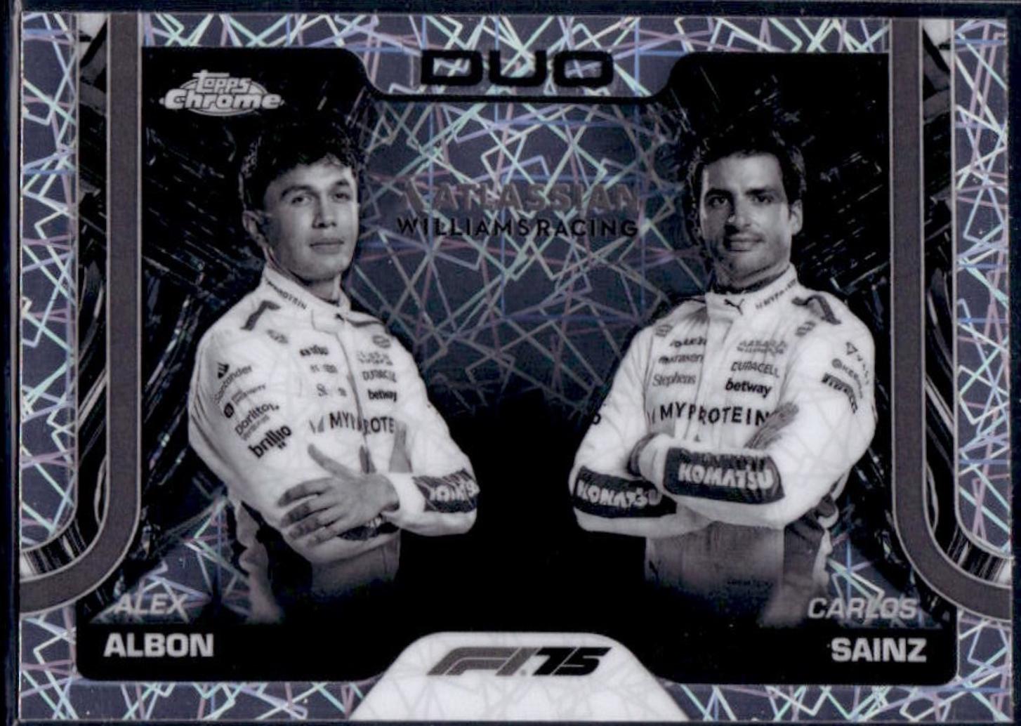 Alex Albon / Carlos Sainz [Black White Lazer Refractor] #172