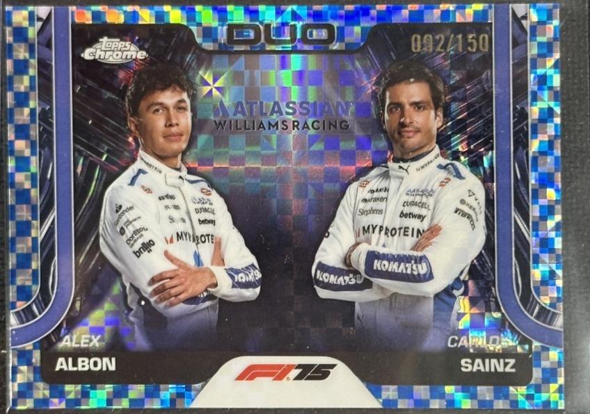 Alex Albon / Carlos Sainz [Blue Checker Flag Refractor] #172