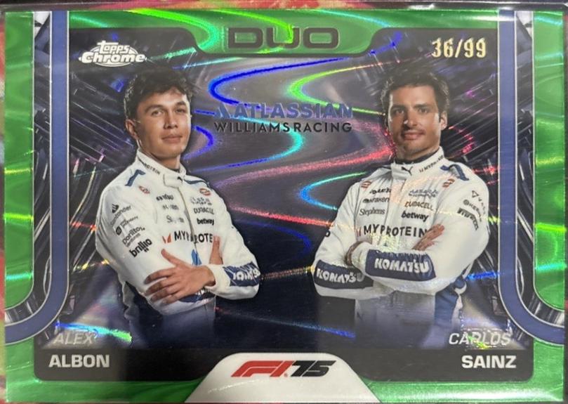 Alex Albon / Carlos Sainz [Green RayWave Refractor] #172