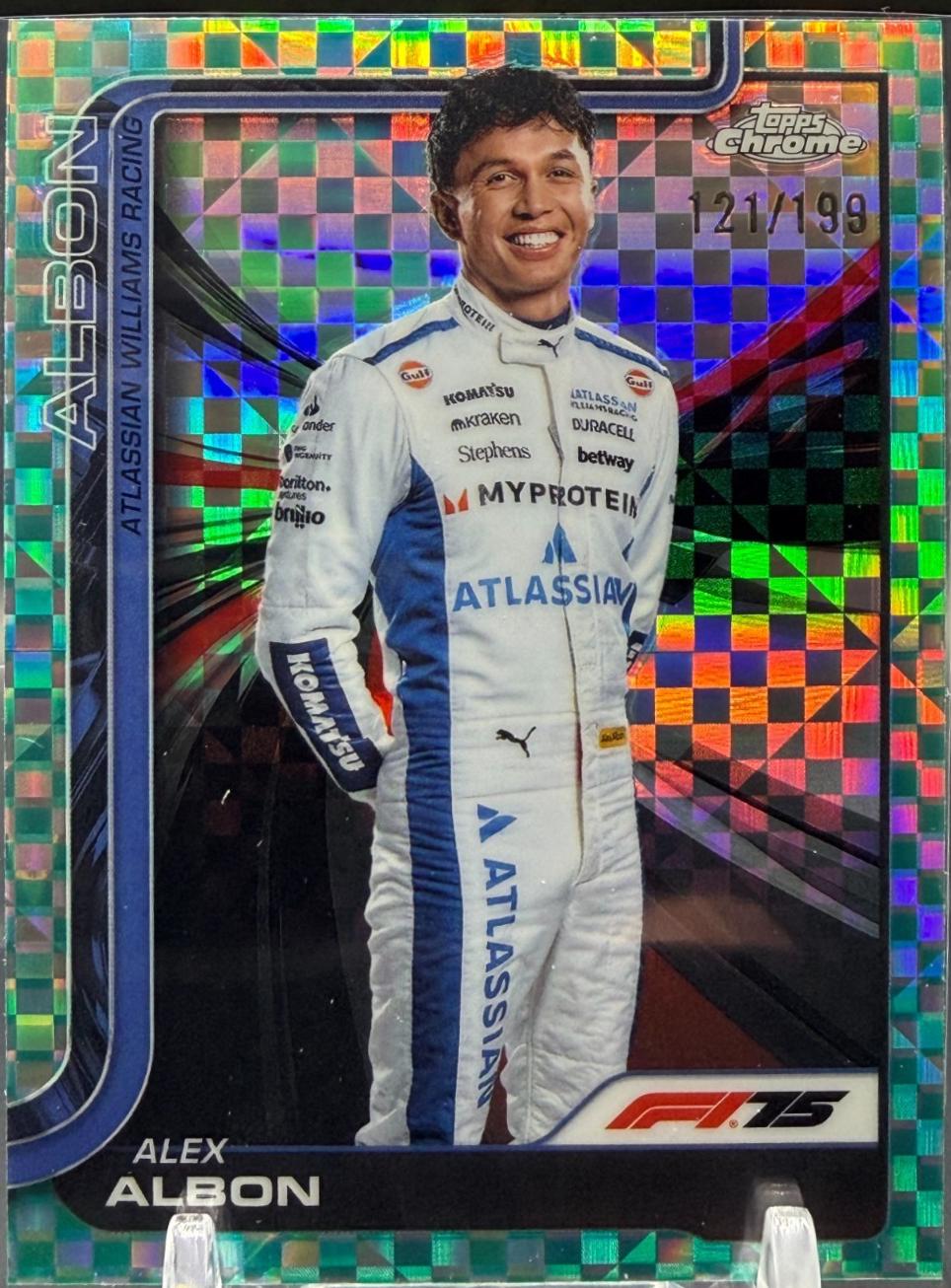 Alex Albon [Aqua Checker Flag Refractor] #17