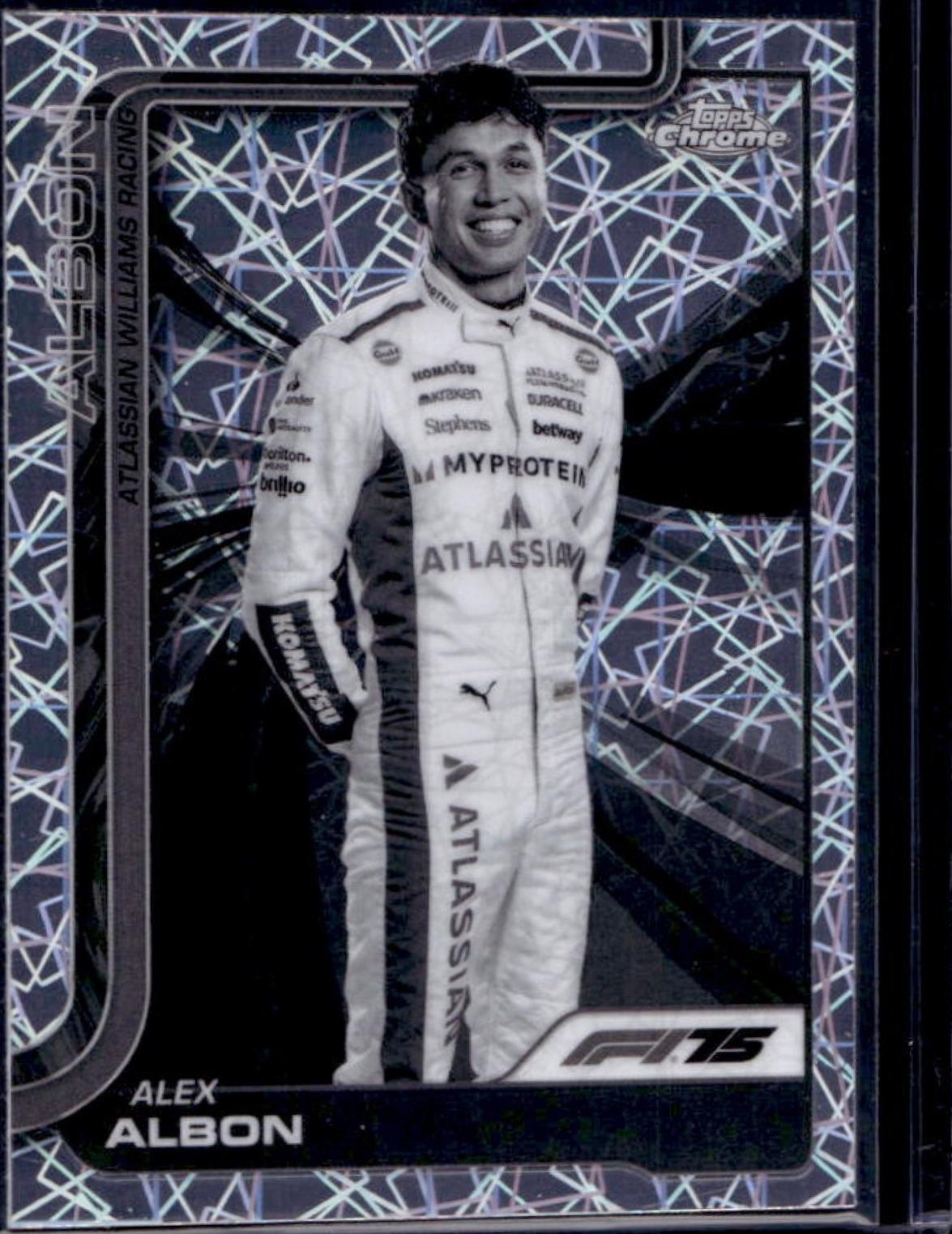 Alex Albon [Black White Lazer Refractor] #17