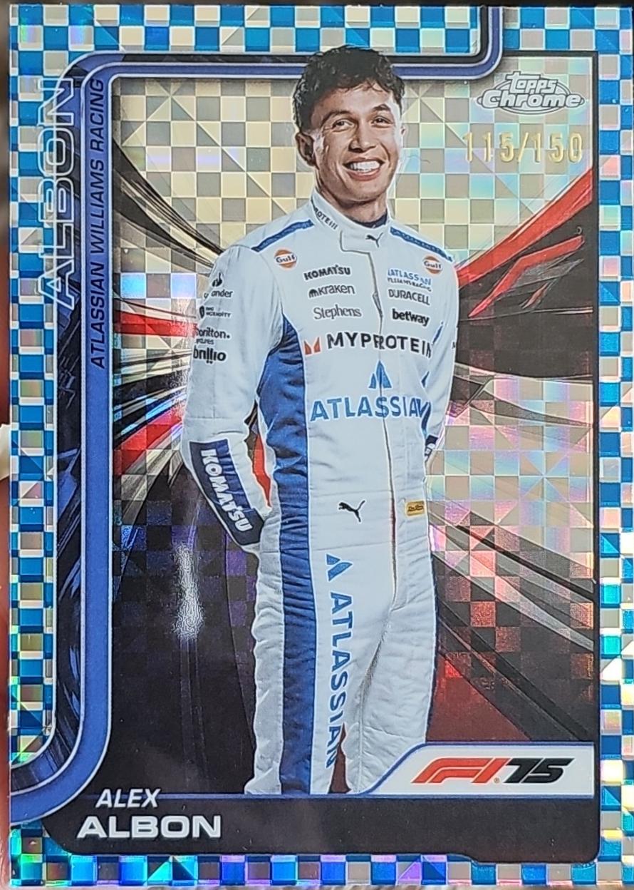 Alex Albon [Blue Checker Flag Refractor] #17